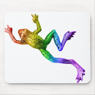 SlipperyJoe's artistic Pride Frog crawling gay gif Mouse Pad