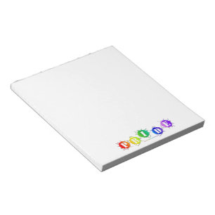 SlipperyJoe's artistic Pride Word gay pride flag c Notepad