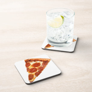 SlipperyJoe's artistic Sliced Pizza gay gifts LGBT Coaster