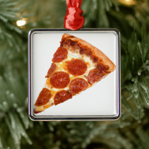 SlipperyJoe's artistic Sliced Pizza gay gifts LGBT Metal Ornament