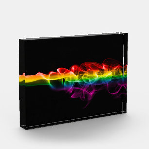 SlipperyJoe's artistic smoke gay pride gifts LGBTQ Photo Block