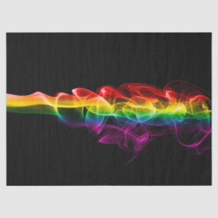 SlipperyJoe's artistic smoke gay pride gifts LGBTQ Tissue Paper