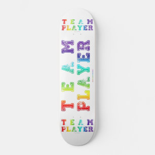 SlipperyJoe's artistic Team Player gay gifts LGBTQ Skateboard