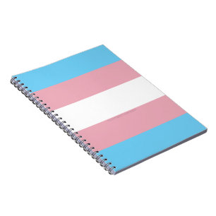 SlipperyJoe's artistic Transgender Pride flag gift Notebook