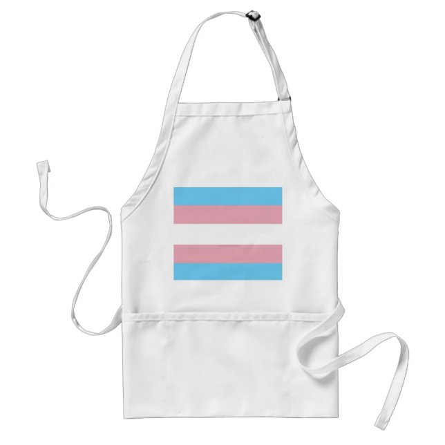 SlipperyJoe's artistic Transgender Pride flag gift Standard Apron (Front)