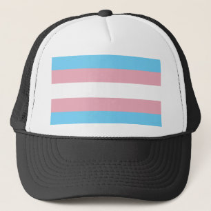 SlipperyJoe's artistic Transgender Pride flag gift Trucker Hat