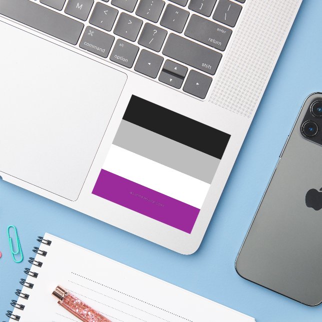 SlipperyJoe's asexual pride flag emphasizing inclu (Laptop w/ iPhone)