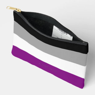 SlipperyJoe's asexual pride flag emphasizing inclu Accessory Pouch