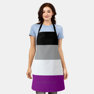 SlipperyJoe's asexual pride flag emphasizing inclu Apron