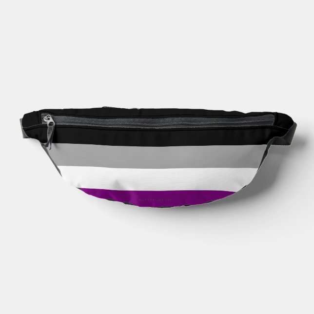 SlipperyJoe's asexual pride flag emphasizing inclu Bum Bags (Lay Down)