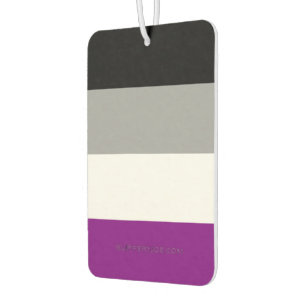 SlipperyJoe's asexual pride flag emphasizing inclu Car Air Freshener