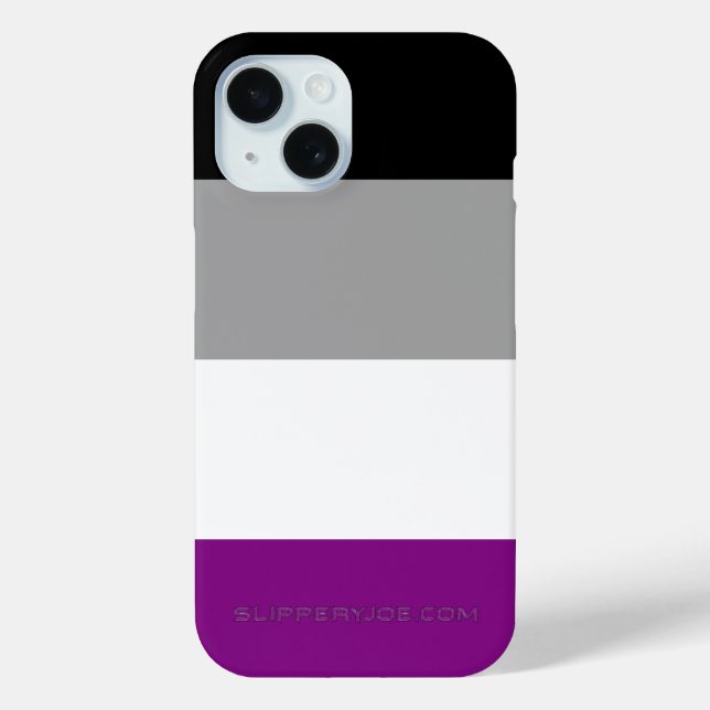 SlipperyJoe's asexual pride flag emphasizing inclu Case-Mate iPhone Case (Back)