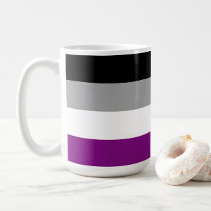 SlipperyJoe's asexual pride flag emphasizing inclu Coffee Mug