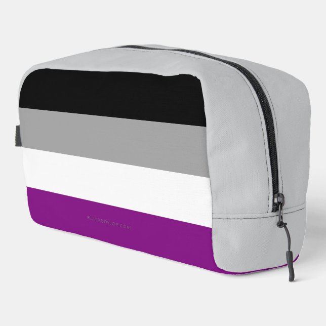 SlipperyJoe's asexual pride flag emphasizing inclu Dopp Kit (Right Corner)
