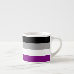 SlipperyJoe's asexual pride flag emphasizing inclu Espresso Cup