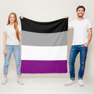 SlipperyJoe's asexual pride flag emphasizing inclu Fleece Blanket