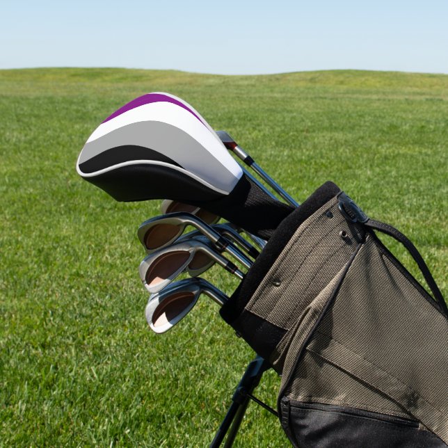 SlipperyJoe's asexual pride flag emphasizing inclu Golf Head Cover (In Situ)