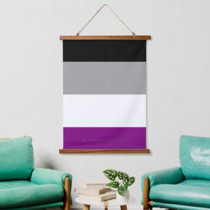 SlipperyJoe's asexual pride flag emphasizing inclu Hanging Tapestry