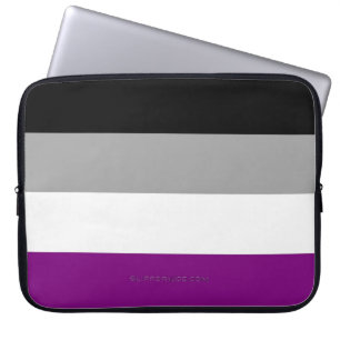 SlipperyJoe's asexual pride flag emphasizing inclu Laptop Sleeve