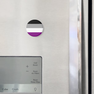 SlipperyJoe's asexual pride flag emphasizing inclu Magnet