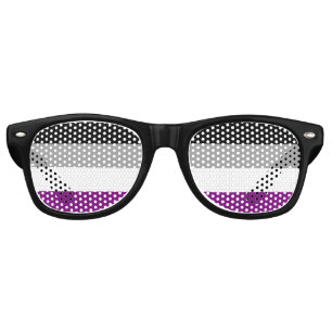 SlipperyJoe's asexual pride flag emphasizing inclu Retro Sunglasses