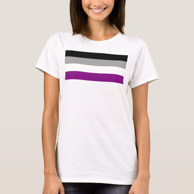 SlipperyJoe's asexual pride flag emphasizing inclu T-Shirt (Front)