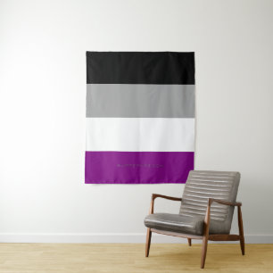 SlipperyJoe's asexual pride flag emphasizing inclu Tapestry