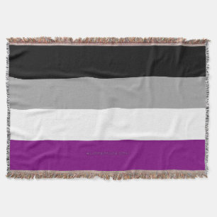 SlipperyJoe's asexual pride flag emphasizing inclu Throw Blanket