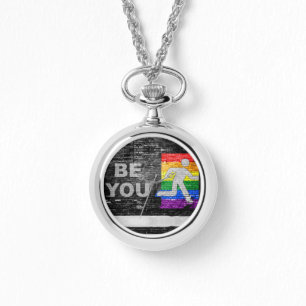 SlipperyJoe's Be You black brick wall walking figu Watch