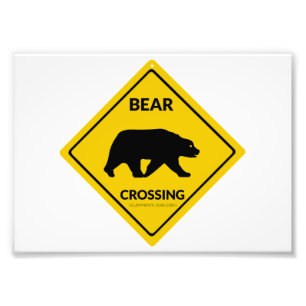 SlipperyJoe's bear crossing sign bear silhouette w