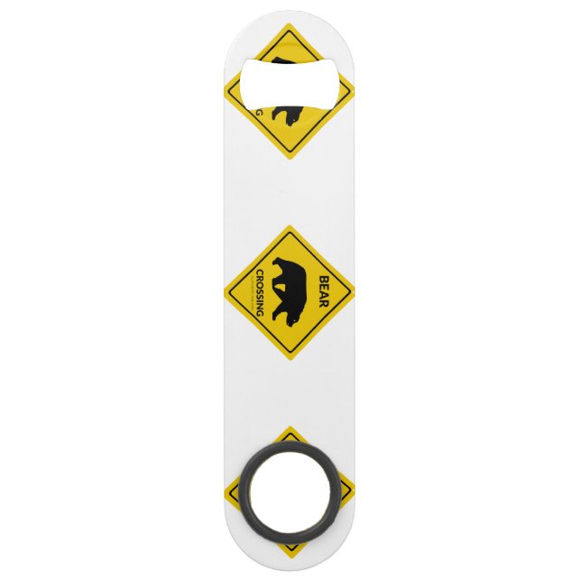 SlipperyJoe's bear crossing sign bear silhouette w (Front)