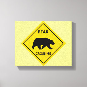 SlipperyJoe's bear crossing sign bear silhouette w