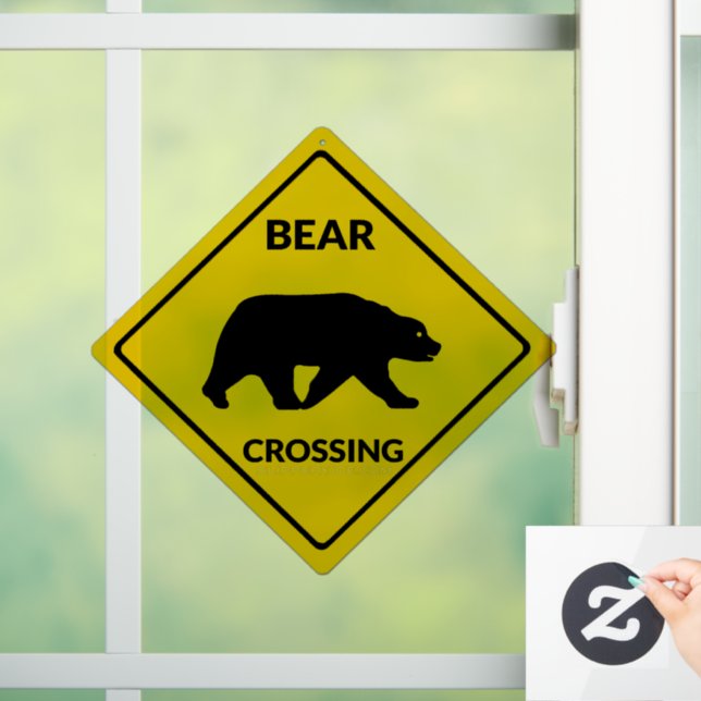 SlipperyJoe's bear crossing sign bear silhouette w (Home)