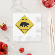 SlipperyJoe's bear crossing sign bear silhouette w
