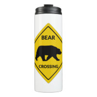 SlipperyJoe's bear crossing sign bear silhouette w