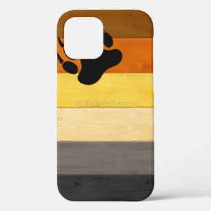 SlipperyJoe's Bear Pride flag wooden floor texture iPhone 12 Pro Case