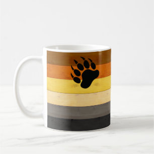 SlipperyJoe's Bear Pride flag wooden floor texture Coffee Mug
