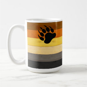 SlipperyJoe's Bear Pride flag wooden floor texture Coffee Mug