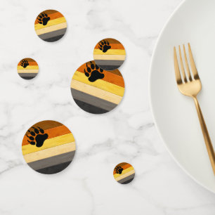 SlipperyJoe's Bear Pride flag wooden floor texture Confetti