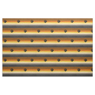 SlipperyJoe's Bear Pride flag wooden floor texture Fabric