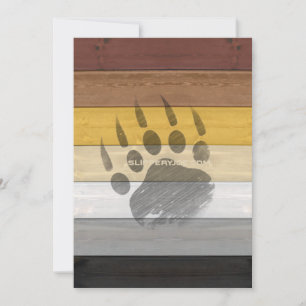 SlipperyJoe's Bear Pride flag wooden floor texture Holiday Card