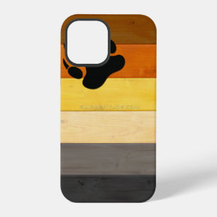 SlipperyJoe's Bear Pride flag wooden floor texture iPhone 12 Pro Case