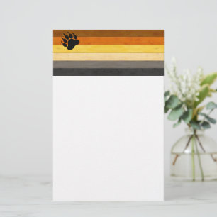 SlipperyJoe's Bear Pride flag wooden floor texture Stationery
