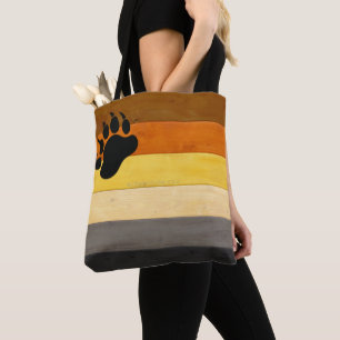 SlipperyJoe's Bear Pride flag wooden floor texture Tote Bag