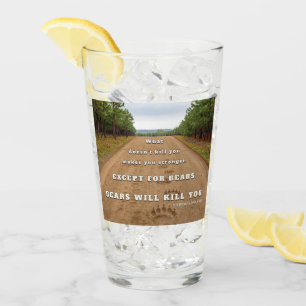 SlipperyJoe's bears will kill you paw prints press Glass
