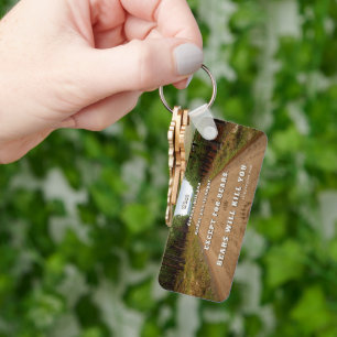 SlipperyJoe's bears will kill you paw prints press Key Ring