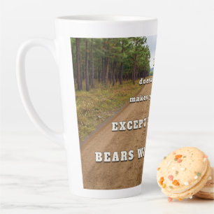 SlipperyJoe's bears will kill you paw prints press Latte Mug