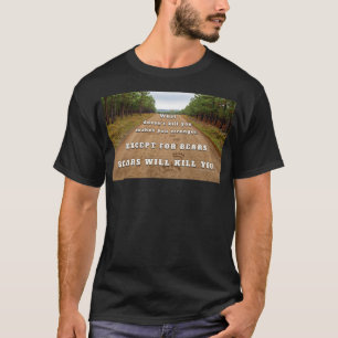 SlipperyJoe's bears will kill you paw prints press T-Shirt