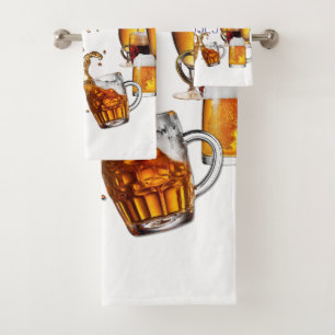 SlipperyJoe's beer glasses pilsner glasses steins Bath Towel Set