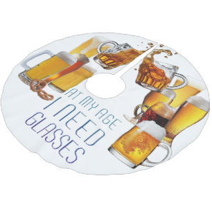 SlipperyJoe's beer glasses pilsner glasses steins Brushed Polyester Tree Skirt